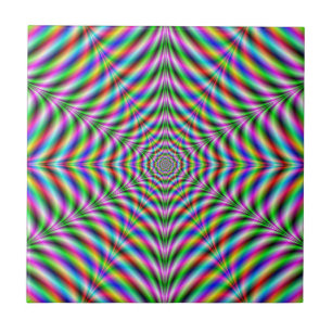 Carreau Douze Pointed Psychedelic Web tuile