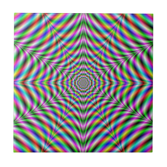 Carreau Douze Pointed Psychedelic Web tuile (Devant)