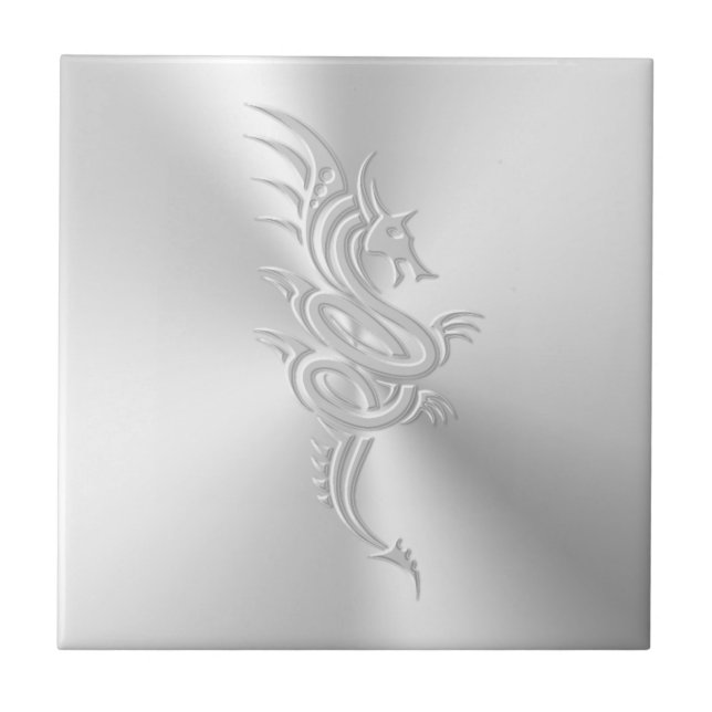 Carreau Dragon à l'Est, effet Embossé (Devant)