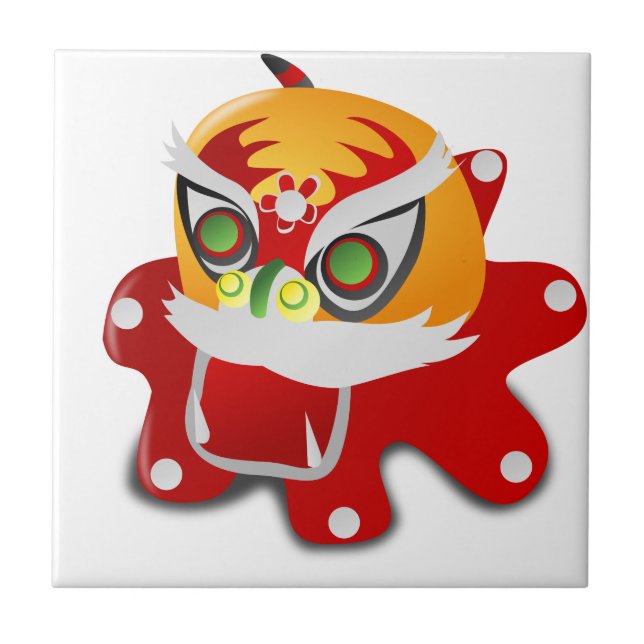 Carreau dragon chinois (Devant)