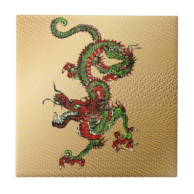 Carreau Dragon chinois (Devant)