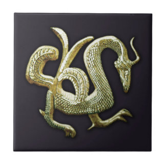 Carreau Dragon chinois de bronze antique