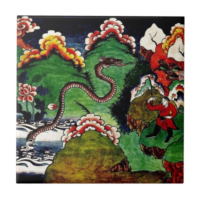 Carreau Dragon mythologique (Devant)