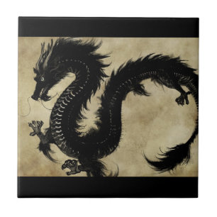 Carreau Dragon noir