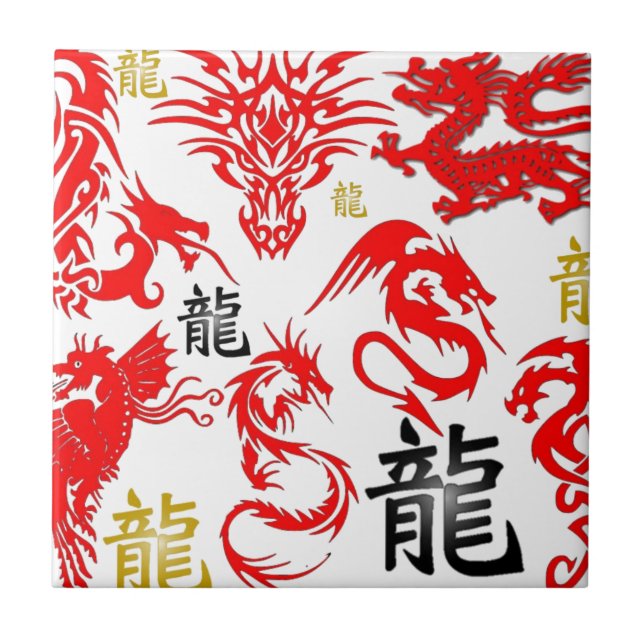 CARREAU DRAGON ROUGE (Devant)