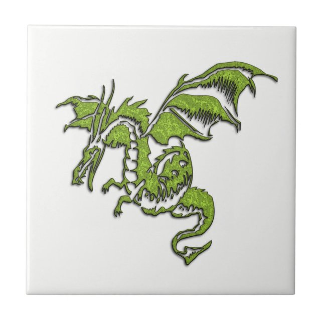 Carreau Dragon vert flamboyant (Devant)