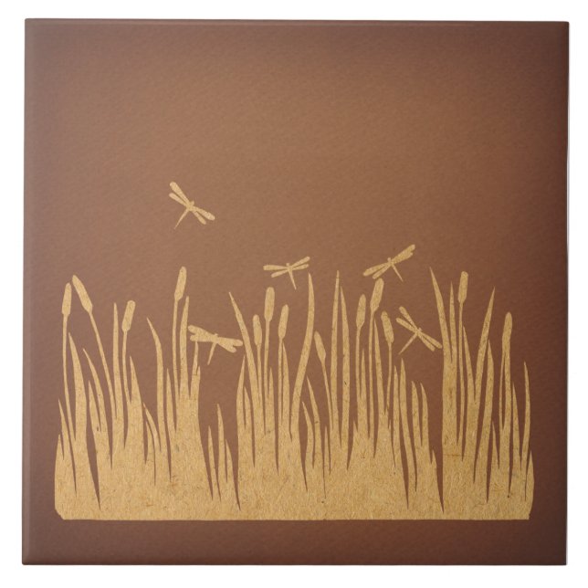 Carreau Dragonflies Vintages Art classique Art antique (Devant)