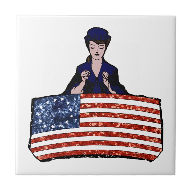 Carreau drapeau américain betsy ross (Devant)