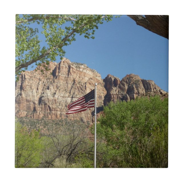 Carreau Drapeau américain dans le parc national de Zion II (Devant)