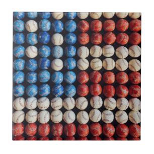 Carreau Drapeau américain de baseball