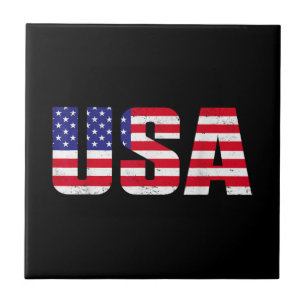 Carreau Drapeau Américain Patriotique USA Pour Hommes Femm