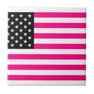 Carreau drapeau américain rose