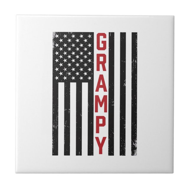 Carreau Drapeau américain vintage vector design patriotiqu (Devant)