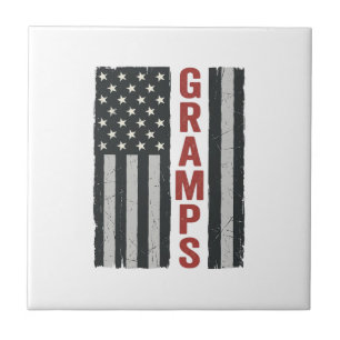 Carreau Drapeau américain vintage vectoriel patriotique de