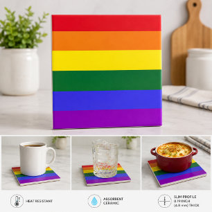 Carreau Drapeau arc-en-ciel de la fierté LGBT