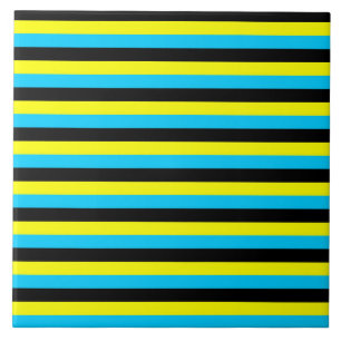 Carreau drapeau bahamas bandes pays motif bleu jaune b