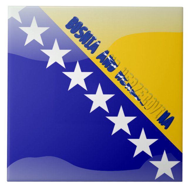 Carreau Drapeau bosnien (Devant)
