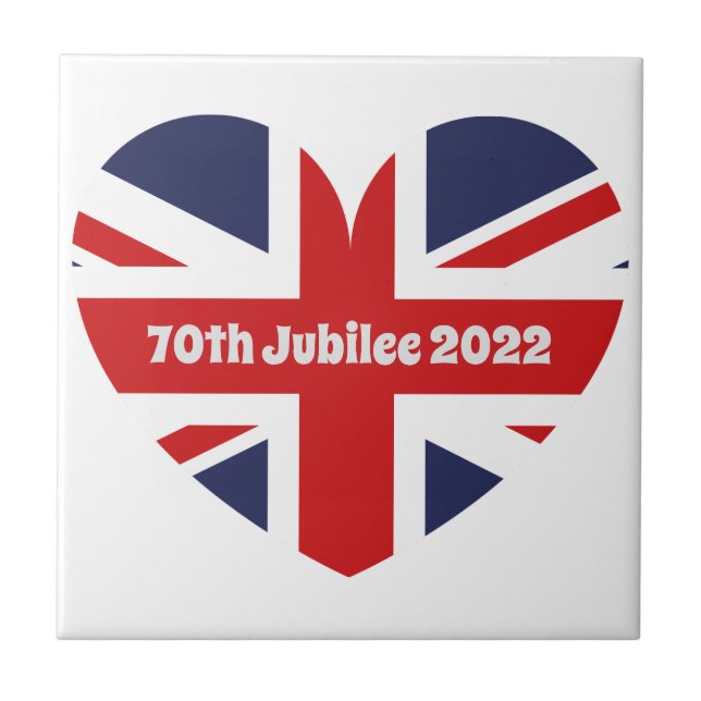 Carreau Drapeau britannique du 70e jubilé 2022 (Devant)