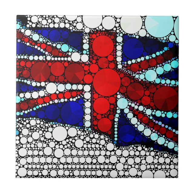Carreau Drapeau britannique Union Jack moderne (Devant)