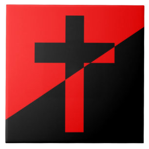 Carreau Drapeau Christian Socialism & Anarchism (Libératio