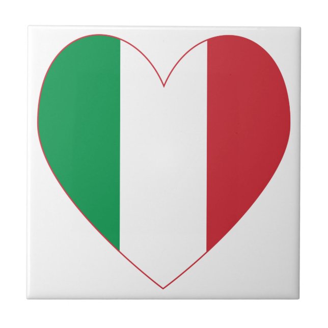 Carreau Drapeau Cœur Italien (Devant)