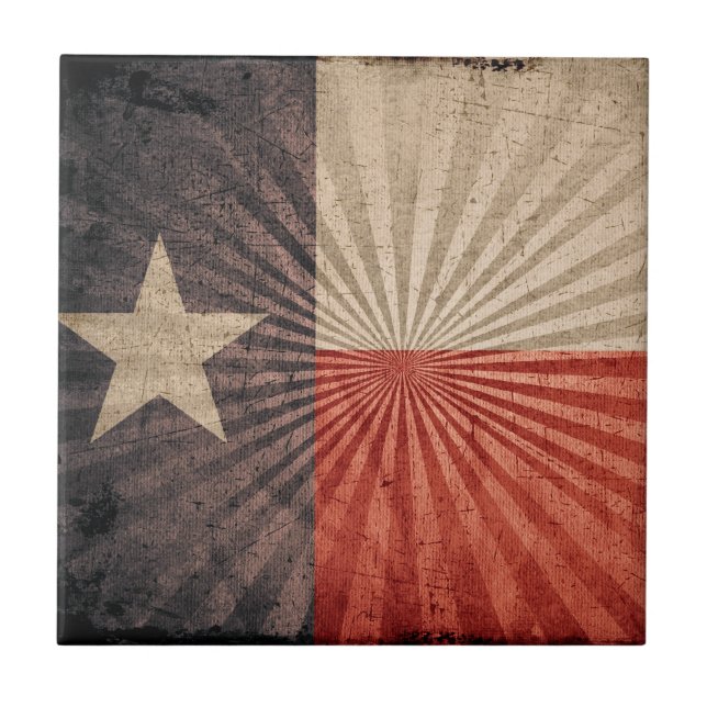 Carreau Drapeau cool Grunge Texas (Devant)