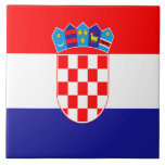 Carreau Drapeau croate<br><div class="desc">Drapeau de la Croatie,  tuile patriotique classique</div>