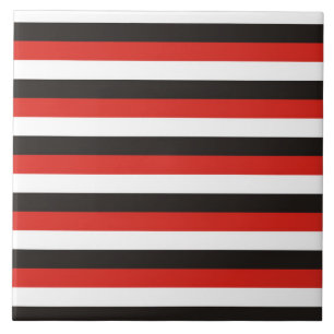 Carreau drapeau d'amsterdam rayures motif rouge blanc noir