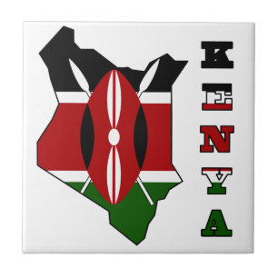 Carreau Drapeau dans la carte du Kenya