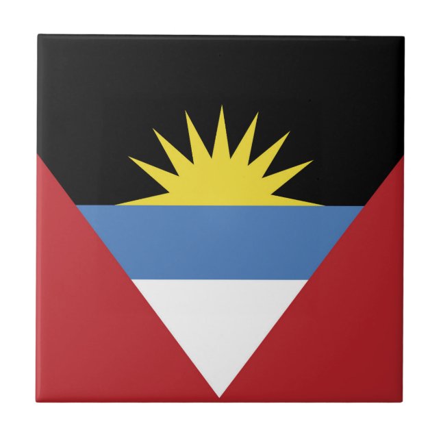 Carreau Drapeau d'Antigua-et-Barbuda (Devant)
