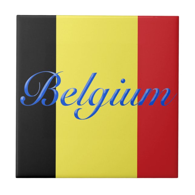 Carreau Drapeau de Belgique (Devant)