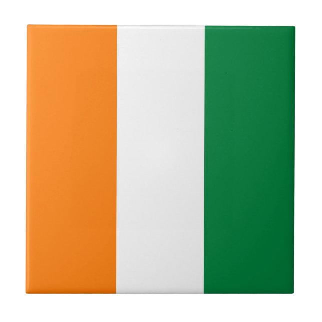 Carreau Drapeau de Côte d'Ivoire (Devant)