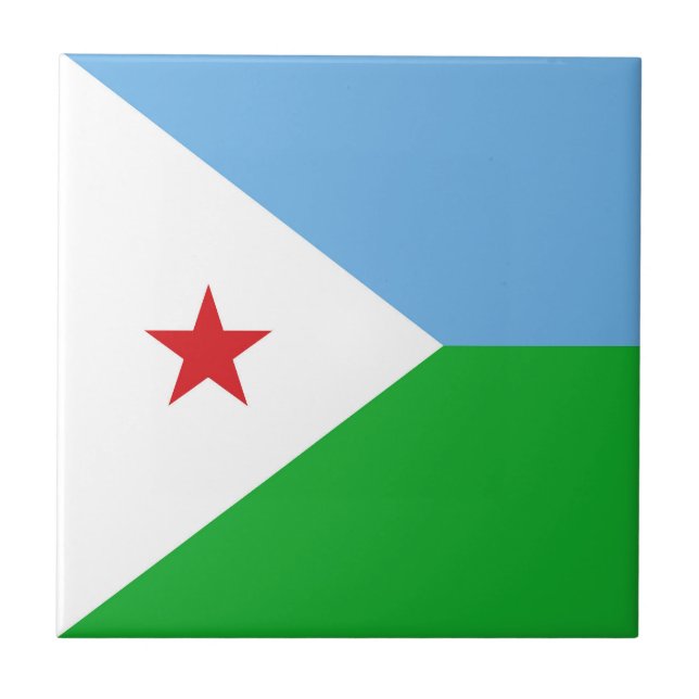 Carreau Drapeau de Djibouti (Devant)