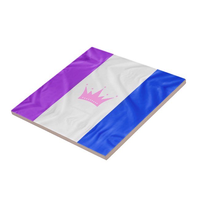 Carreau Drapeau de fierté de la culture drag de SlipperyJo (Côté)