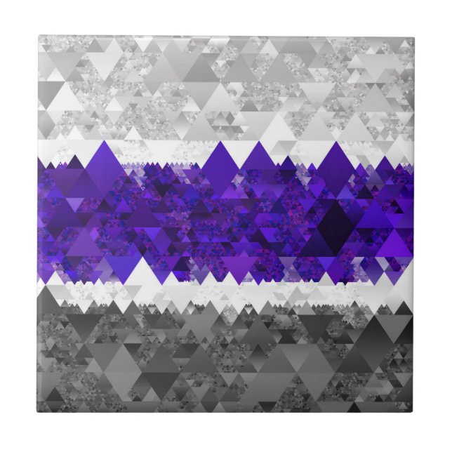 Carreau Drapeau de fierté Greygender Boho Géométrique Mod  (Devant)