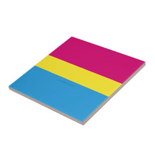 Carreau drapeau de fierté pansexuelle SlipperyJoe rose amb