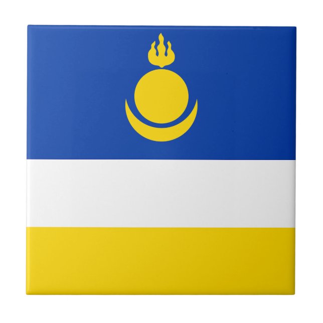 Carreau Drapeau de la Buryatia patriotique (Devant)