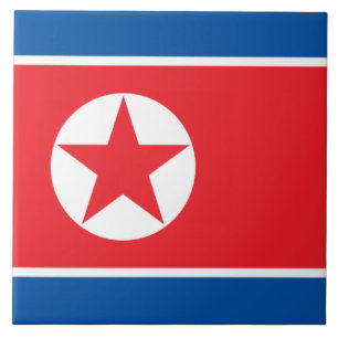 Carreau Drapeau de la Corée du Nord (RPDC)