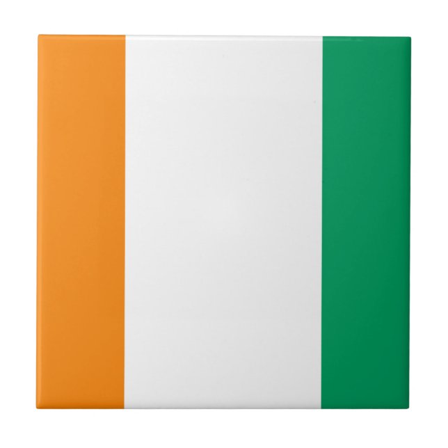 Carreau Drapeau de la Côte d'Ivoire - Drapeau de la Côte d (Devant)