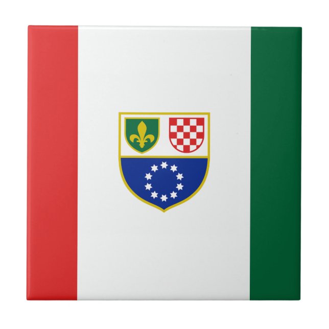 Carreau Drapeau de la Fédération de Bosnie-Herzégovine (Devant)
