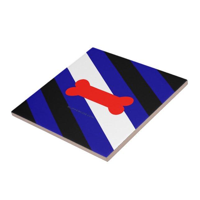Carreau Drapeau de la fierté de jeu de chiots de SlipperyJ (Côté)