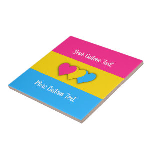 Carreau Drapeau de la fierté de la transexualité avec text