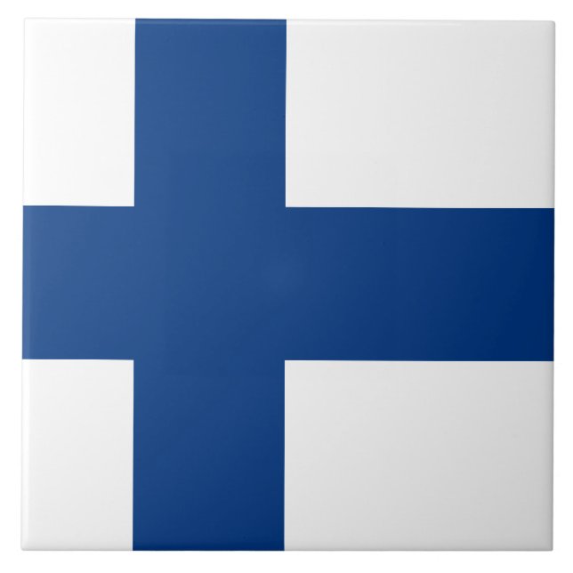 Carreau Drapeau de la Finlande (Devant)