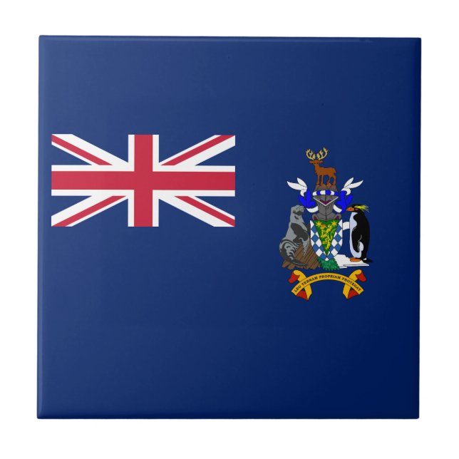 Carreau Drapeau de la Géorgie du Sud et des îles Sandwich  (Devant)