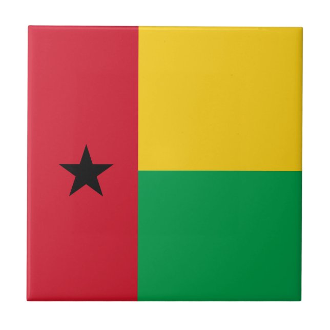 Carreau drapeau de la Guinée-Bissau (Devant)