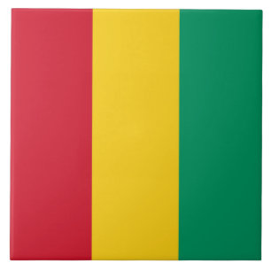 Carreau Drapeau de la Guinée (pays africain)