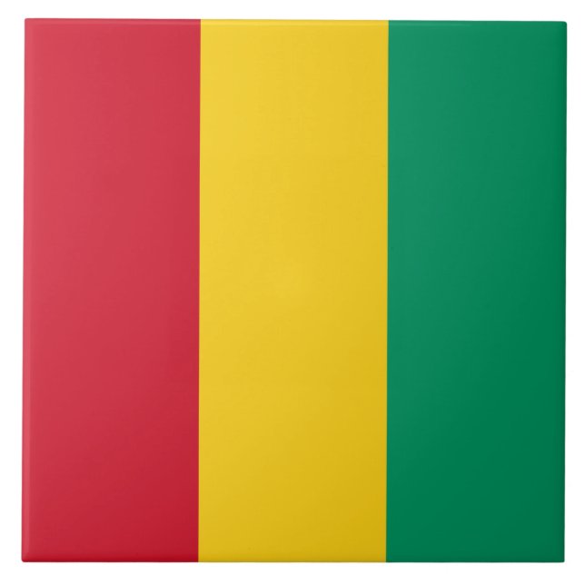 Carreau Drapeau de la Guinée (pays africain) (Devant)