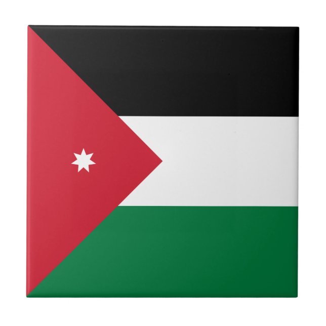 Carreau Drapeau de la Jordanie (Devant)
