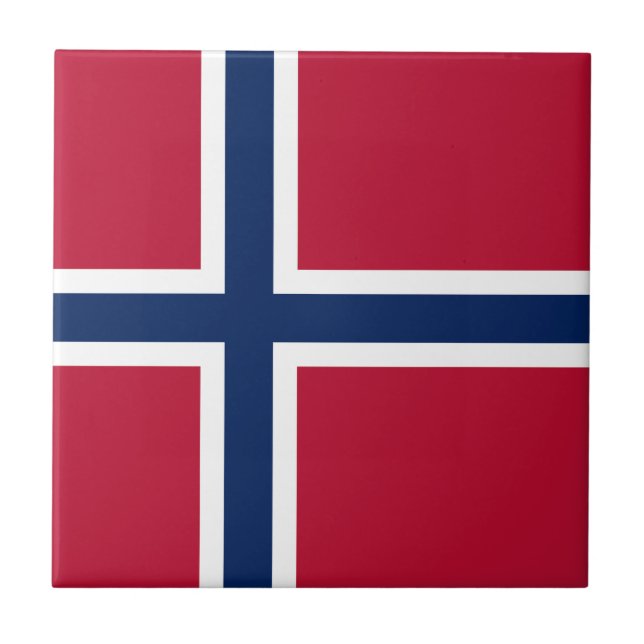 Carreau Drapeau de la Norvège (Devant)