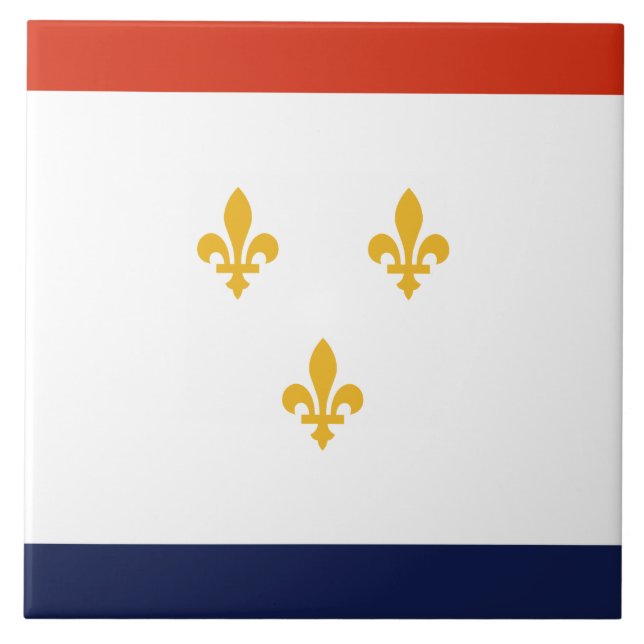 Carreau Drapeau de la Nouvelle-Orléans (Louisiane, États-U (Devant)